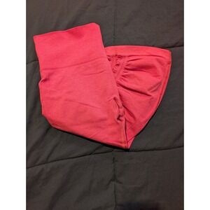 Lululemon In The Flow Capri Leggings Pink Ruched Cropped Athletic Women - Size 8